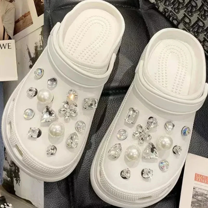 Яркий бриллиантовый Шарм для обуви DIY аксессуары для обуви для сумок Bogg Сланцы Сандалии загородки детские подарки