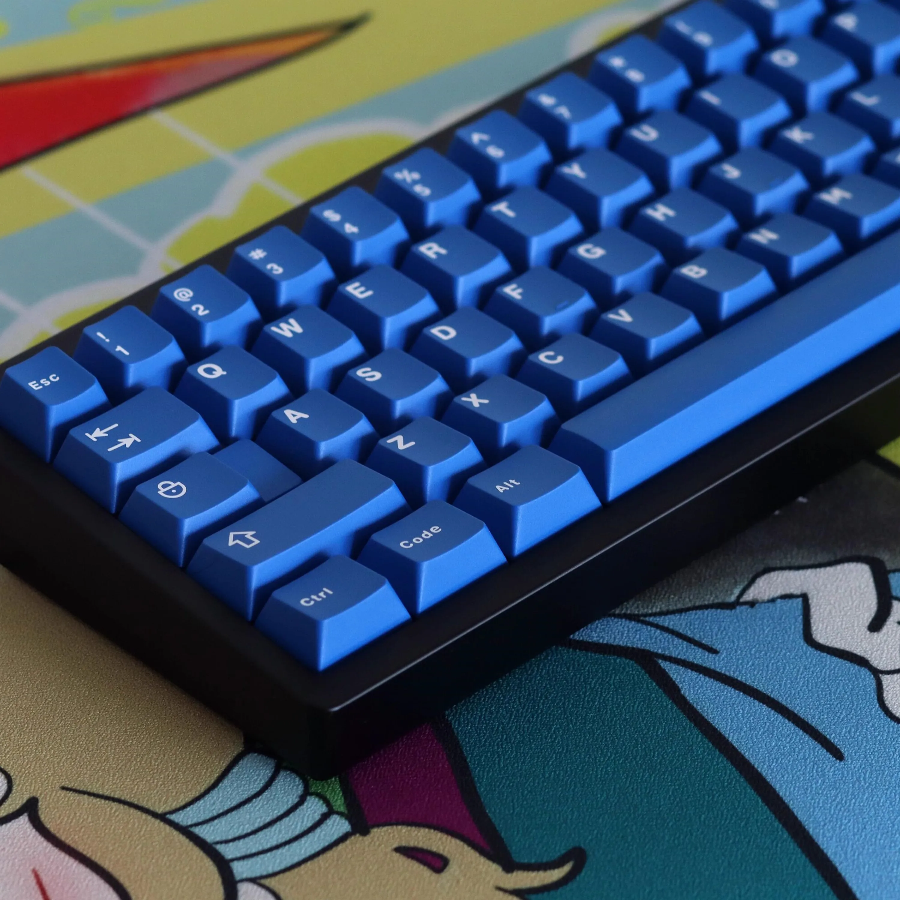 Custom 132 Keys Aifei Icon GMK Classic Blue Keycaps ABS Double Shot Cherry Profile for 61 64 68 84 87 96 980 104 Keyboard Gift