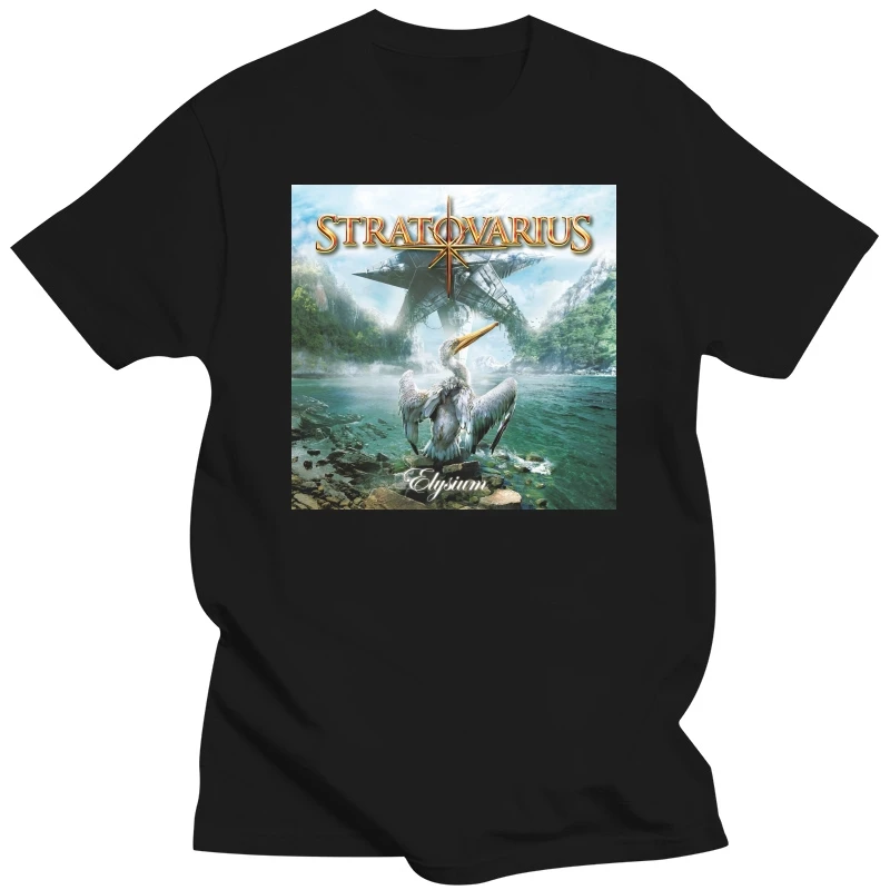 STRATOVARIUS BAND 1 Black New T-shirt Rock Rock Band Shirt Rock Tee Casual Short Sleeve T Shirt Novelty Top Tee Plus Size