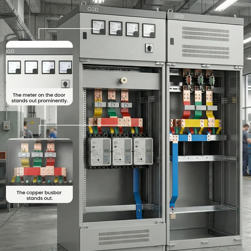 Good Qi GGD Low Voltage Distribution Cabinet Power Switchgear IP40 Protection Floor Mounted For Power