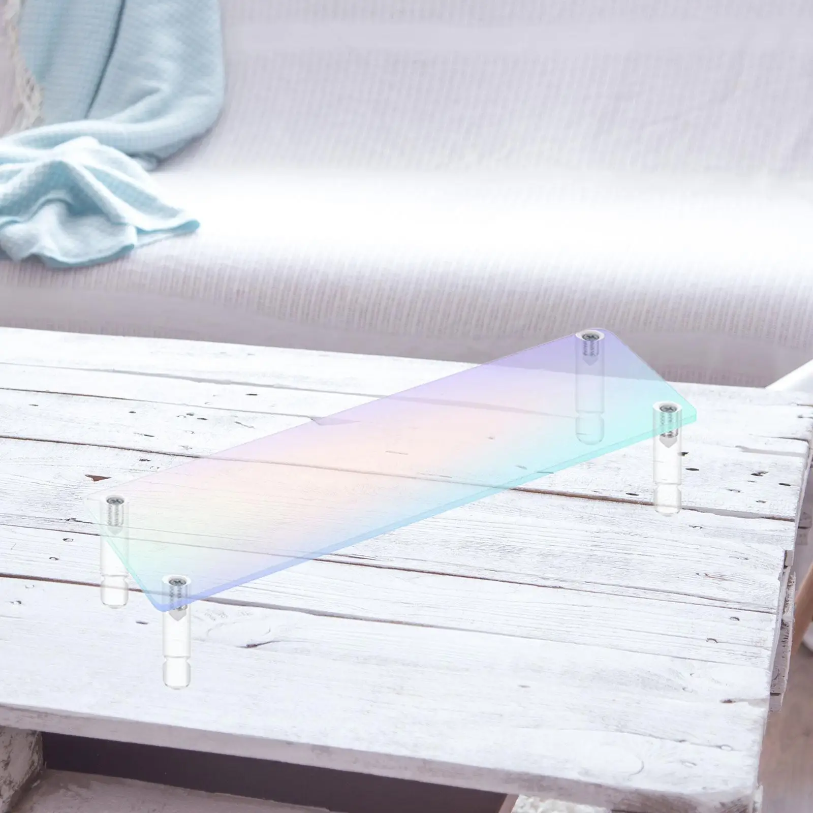 Acrílico Riser Display Shelf, Collectibles Display Stand para Buffets