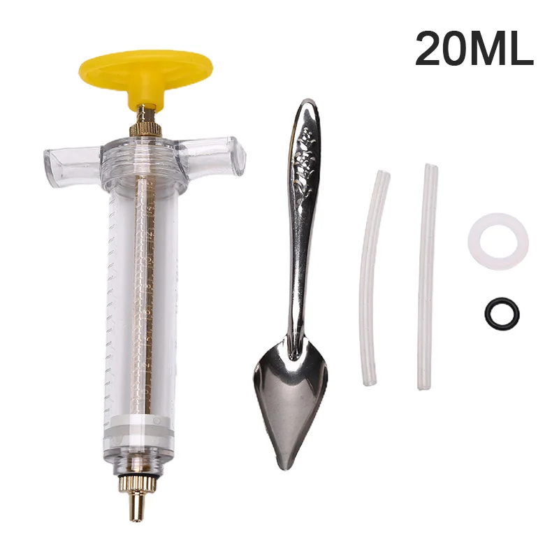 1 Set 10ml 20ml Parrot Feeding Syringe Hose Parrots Bird Feeders  Syringe High Quality  Bird Feeder Balcony Syringe Hose Needle