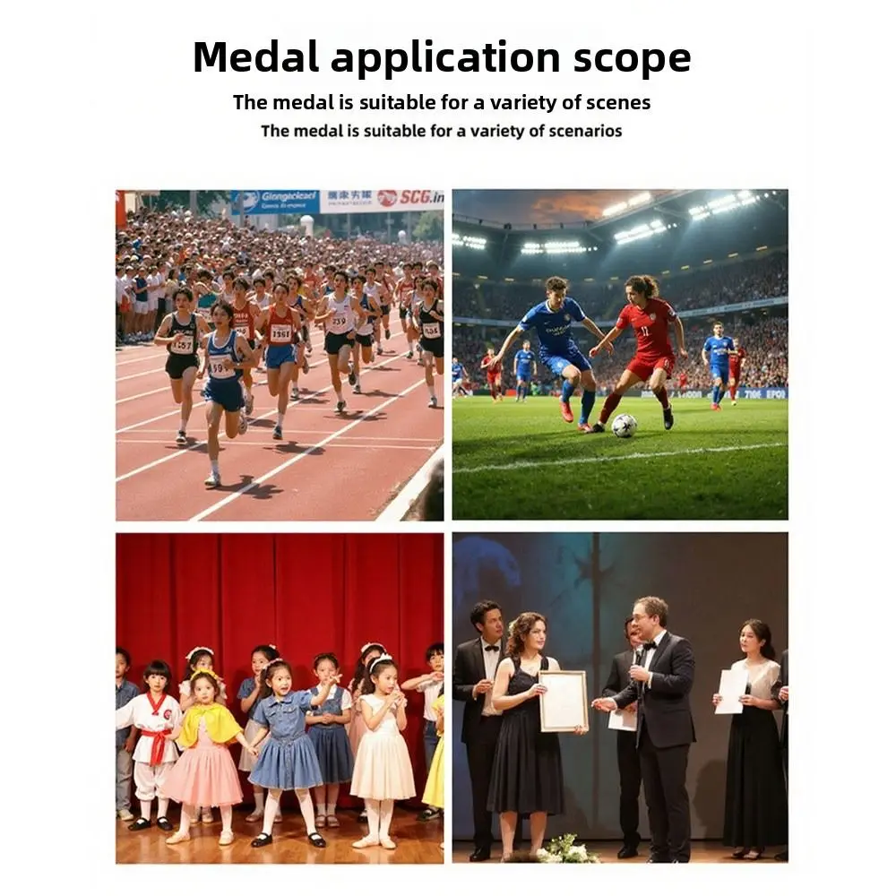 

Color Ribbon Gradual Metal Medals 6.5cm Gold Silver Bronze School Sports Meet Medals Souvenir Universal Sports Meeting