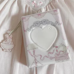 Cute Photocard Holder Book 3inch 1grid Collect Book 32pocket Idol Photo Collectors with Keychain