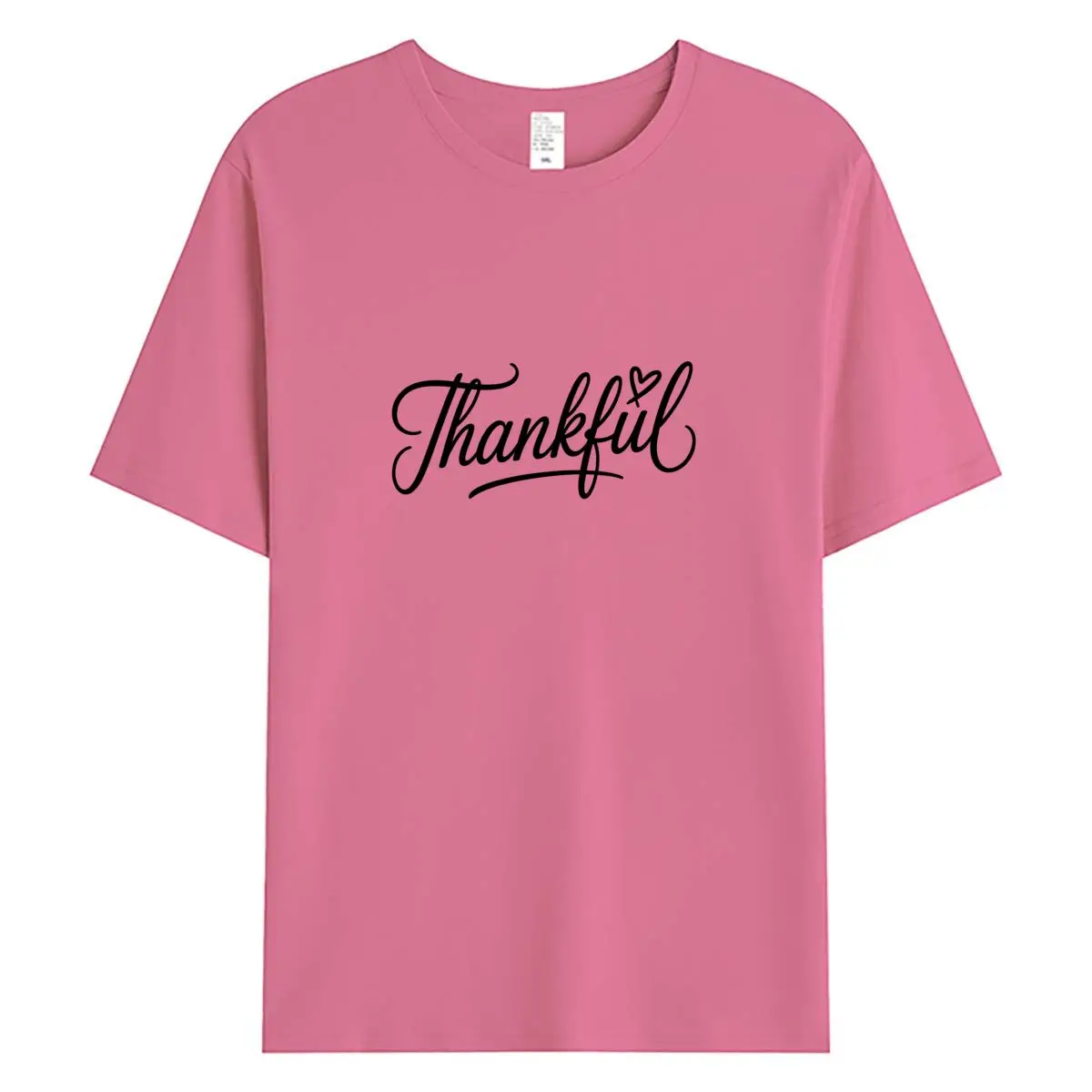 Summer Tshirt Women Short Sleeve Tees Tops Woman Cotton Clothing Thankful Letter Graphic T Shirts Oversized Female T-shirt