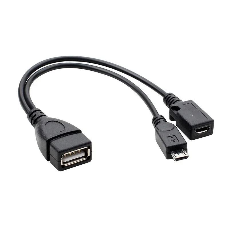 VIKEFON 2 in 1 OTG Cable Replacement for Fire Stick 4K Compatible with Android Phone Tablet Micro USB Host with Micro USB Power