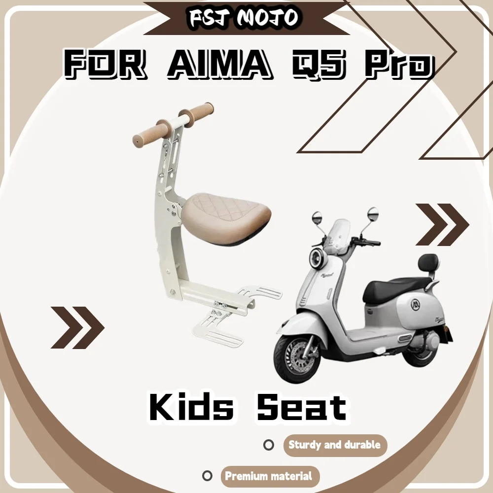 For AIMA Q5pro E-Bike Fold Front Kid Seat Soft Quilted Cushion Prevent Kid Slip During Daily Riding