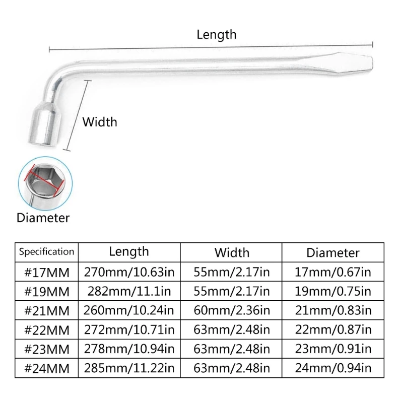 L Type Auto Vrachtwagen Band Wielmoer Moersleutel Sleutel Socket Sleutels Tool Autoband Dropshipping