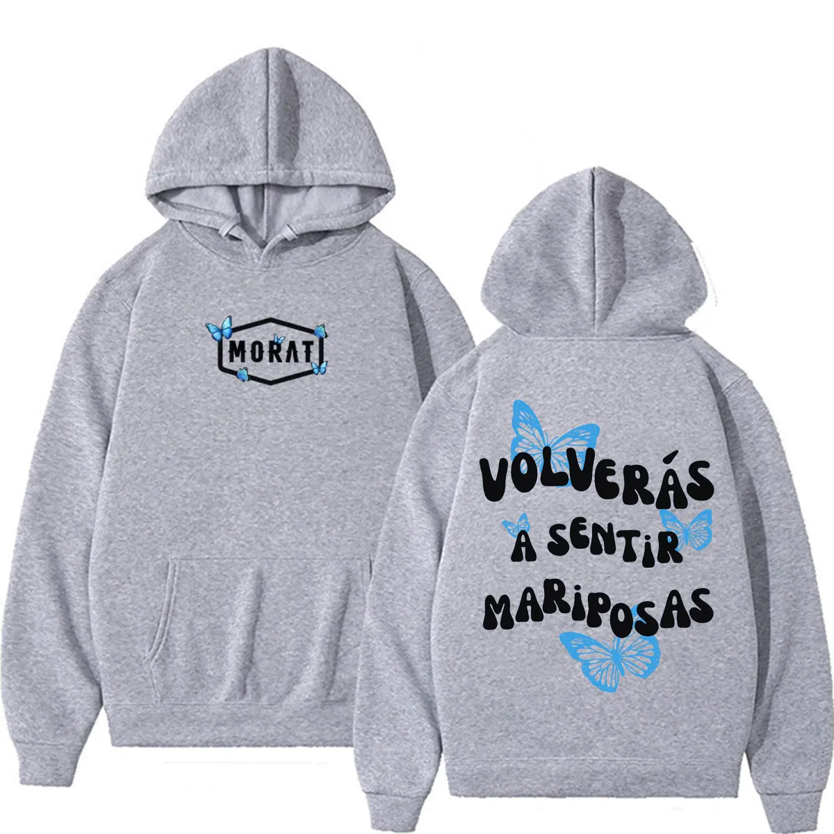 Band Morat Volveras A Sentir Mariposas Merch Hoodies Herren Damen Mode Hip Hop Rock Sweatshirts Fleece Casual Oversized Hoodie – Detail 5