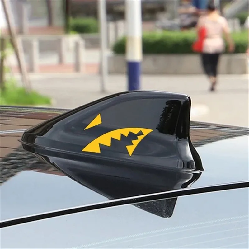 

JDM Shark Mouth Car Mirror Decal - High-Quality Vinyl Yellow & Black Aggressive Design for Cars, Trucks, Motorcycles