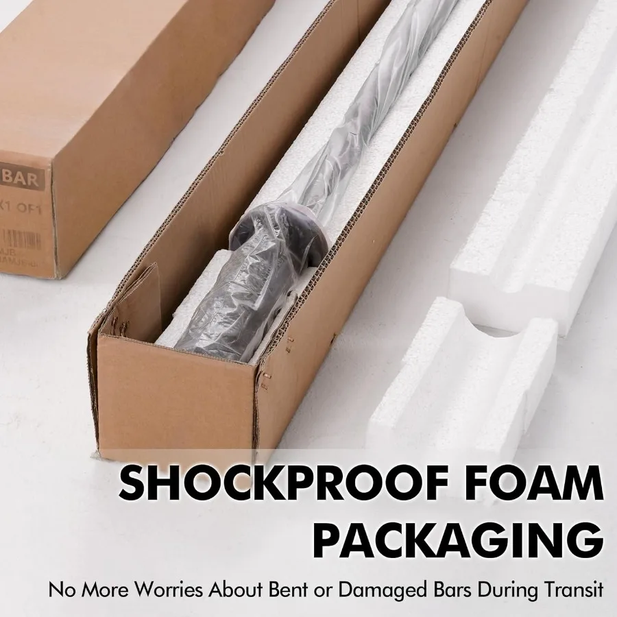 47-Inch Olympic-Style Curl Bar with Knurled Grip for Biceps and Triceps Training Multi-Angle Wrist-Friendly Design Supports Up