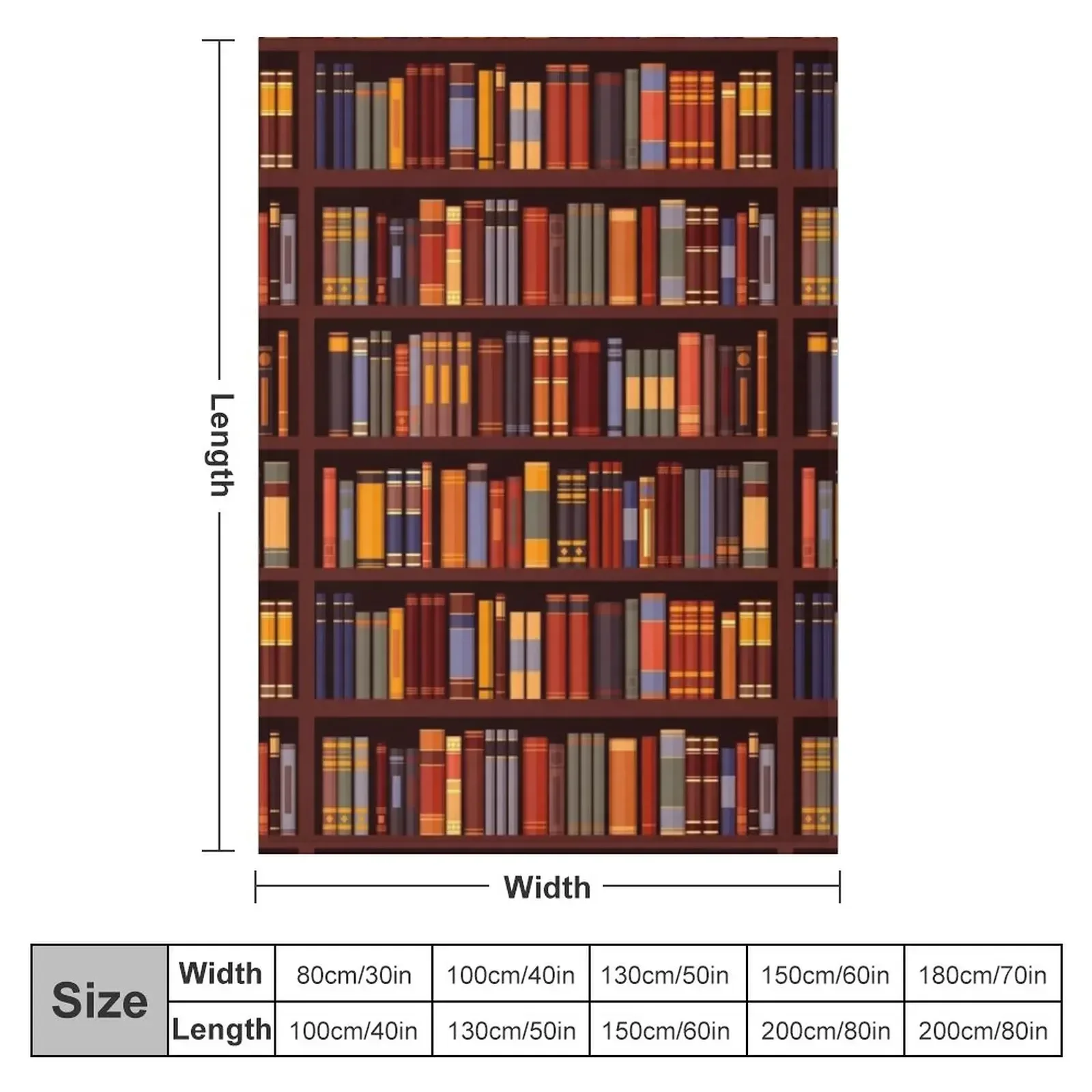 vintage bookshelf Bookworm Antique book library Throw Blanket Plaid on the sofa Picnic Blankets