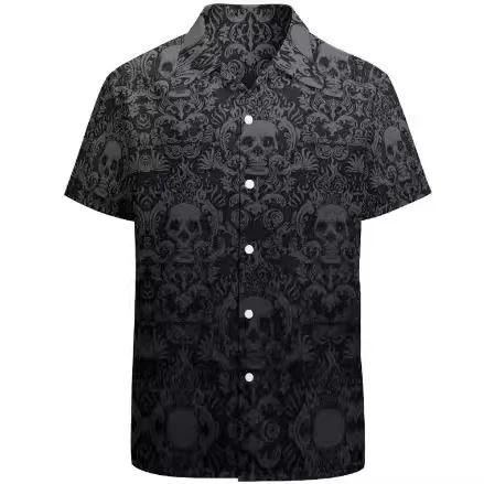 

Новая летняя мужская повседневная модная рубашка больших размеров с 3D цифровым принтом и короткими рукавами