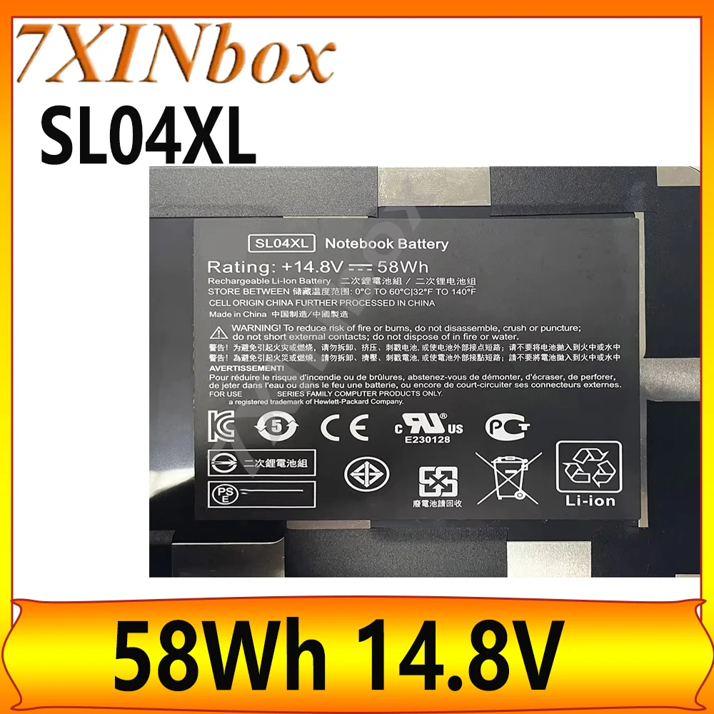 7XINbox SL04XL HSTNN-IB3J TPN-Q105 58Wh 14.8V Laptop Battery For HP Spectre 14-3000EA 3000EX 3000EG 3001TU 3001XX