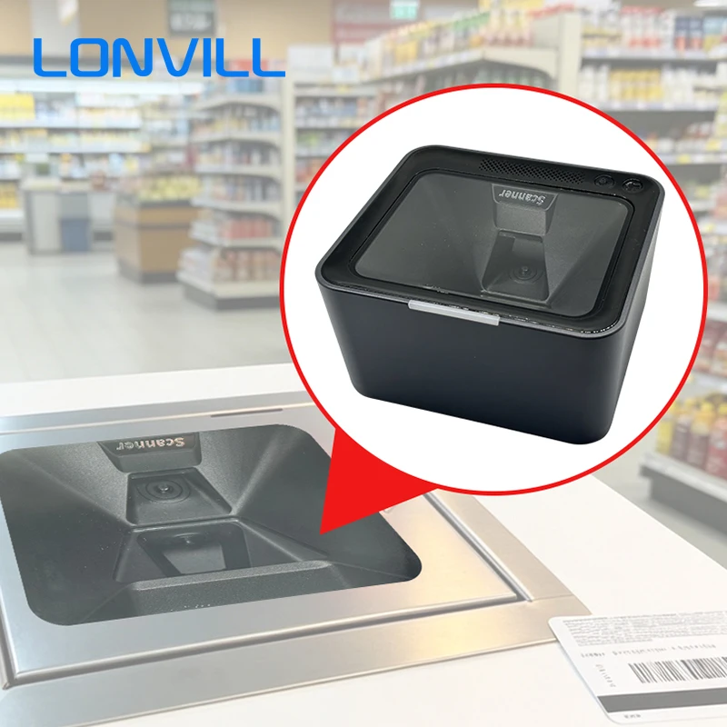 LONVILL Rugged IP52 1m Drop Resistant USB RS232 Embedded Cashier Barcode Scanner for Retail