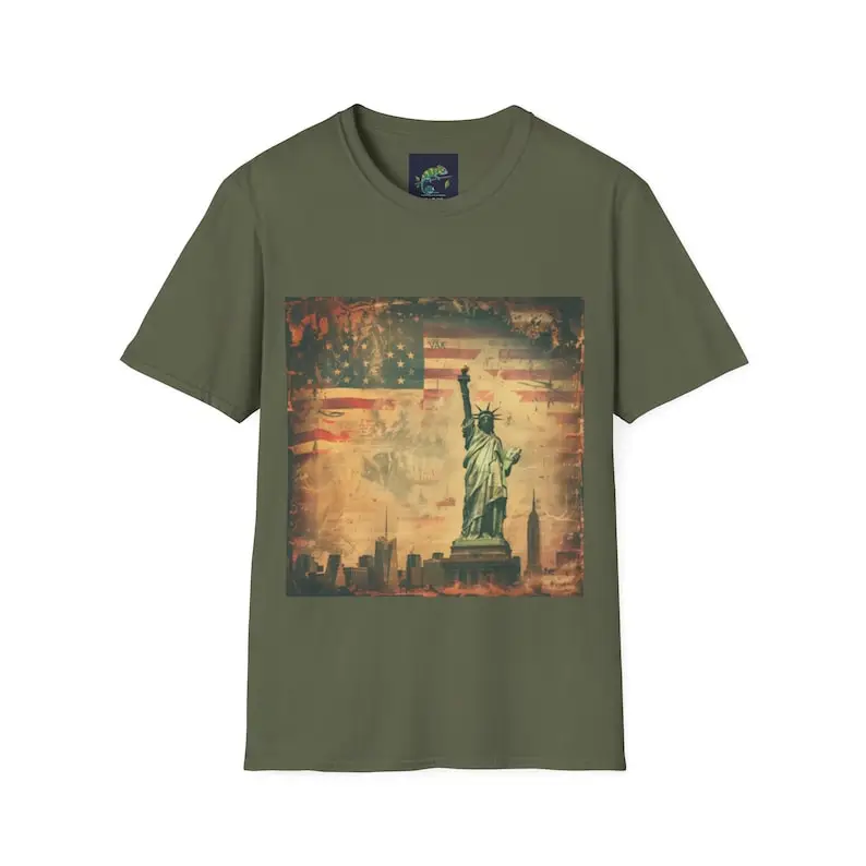 

Statue of Liberty T-Shirt NYC Landmark American Pride New York City Souvenir Patriotic Gift 4th of July Freedom