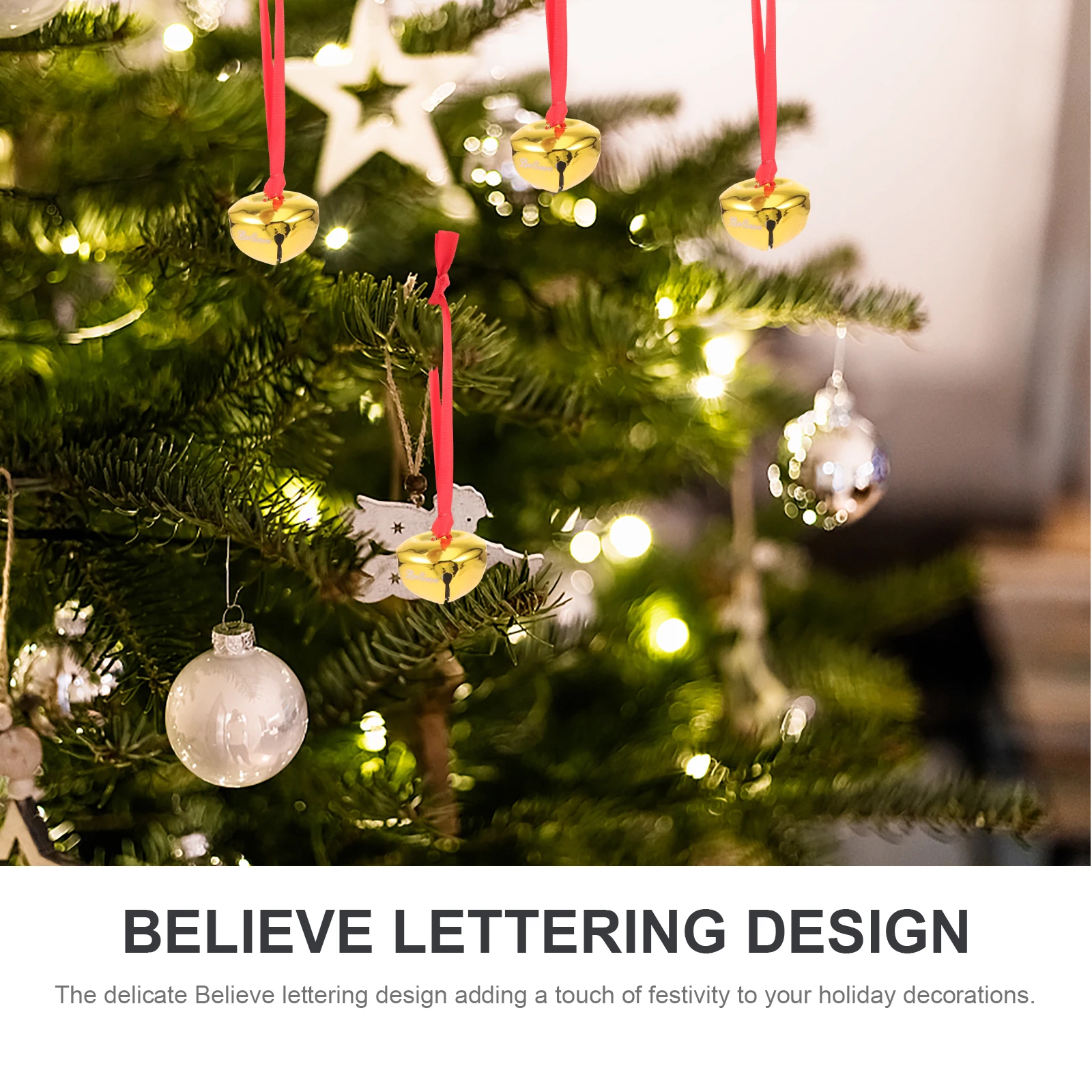 12 قطعة قلادة جرس حلي معلقة أجراس سانتا لتقوم بها بنفسك صدق المعلقات الديكور حفلة داخلية #1