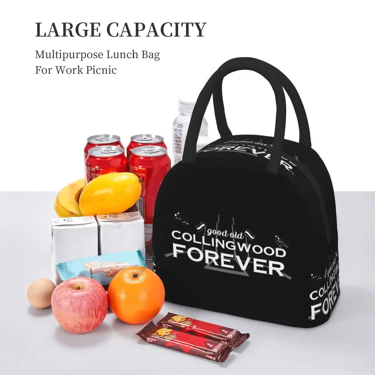 Good Old Collingwood Forever - Collingwood Theme Song Insulated Lunch Bag for Kids School Cooler Thermal Lunch Boxes Container