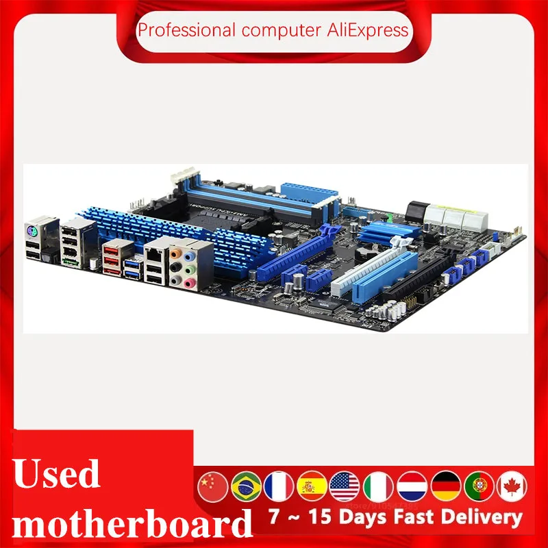 For ASUS M5A99X EVO Motherboard Socket AM3+  For AMD 990FX 990X Original Desktop Mainboard SATA III Used Mainboard