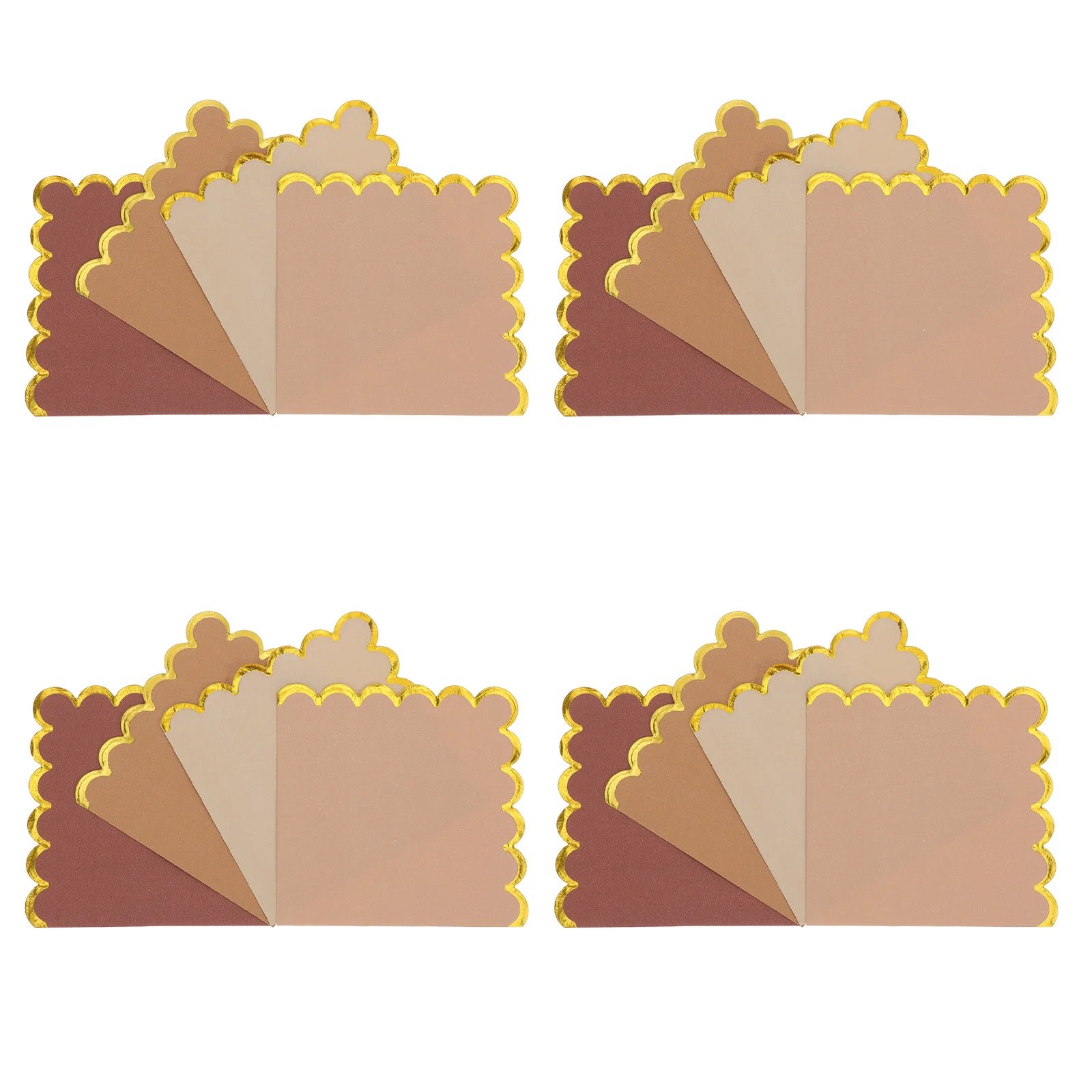 

40Pcs Cocktail Napkins Scalloped Disposable Party Napkins for Wedding Bridal Shower Luncheon Table Decorative Beverage