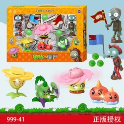 Plants Vs Zombies Toy Set Storage Box Lighting  Pea Shooter Chainsaw Grass Children'S Parent Child Puzzle Battle