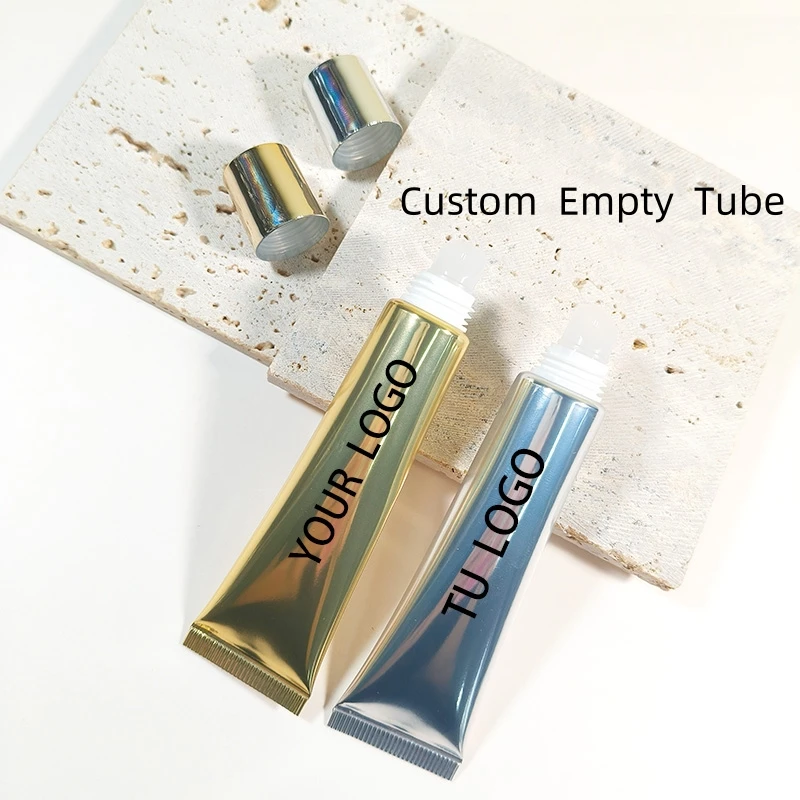 【Logo Custom】50Pcs Customized Water Droplet Cover/flat Cover 15ml Gold/silver Hose Makeup and Skincare Product Packaging