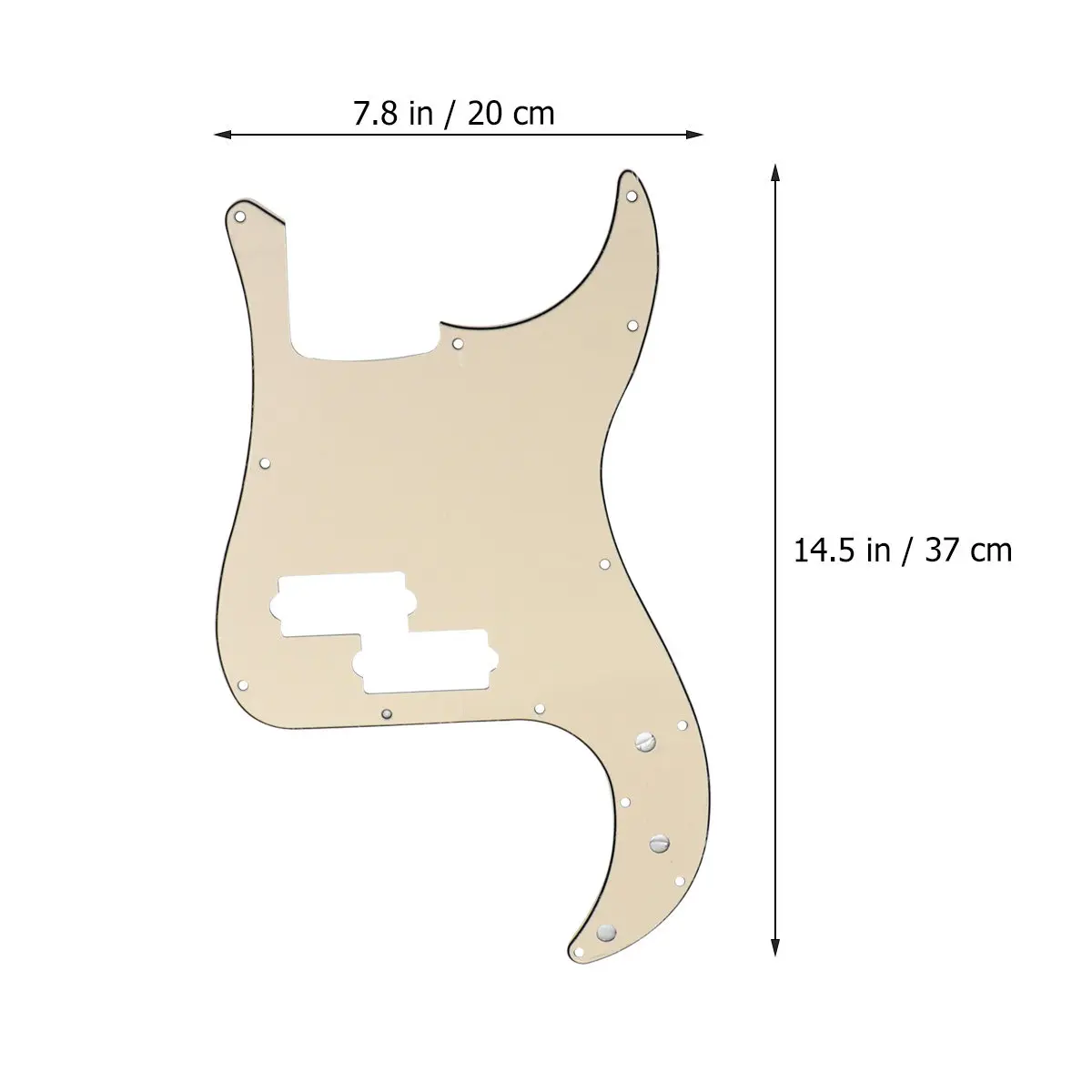 3 Layers Pb Pickguard 13 Holes Scratch Plate Protective Film Anti-Scratch Bass Part Replacement Professional Beige