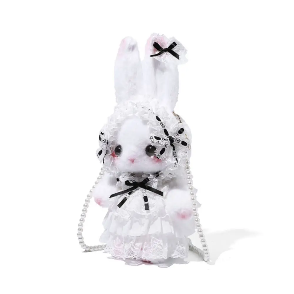 New Bunny Plush Bag Lolita Princess Crossbody Bags Long-eared Rabbit Sweet Shoulder Bag