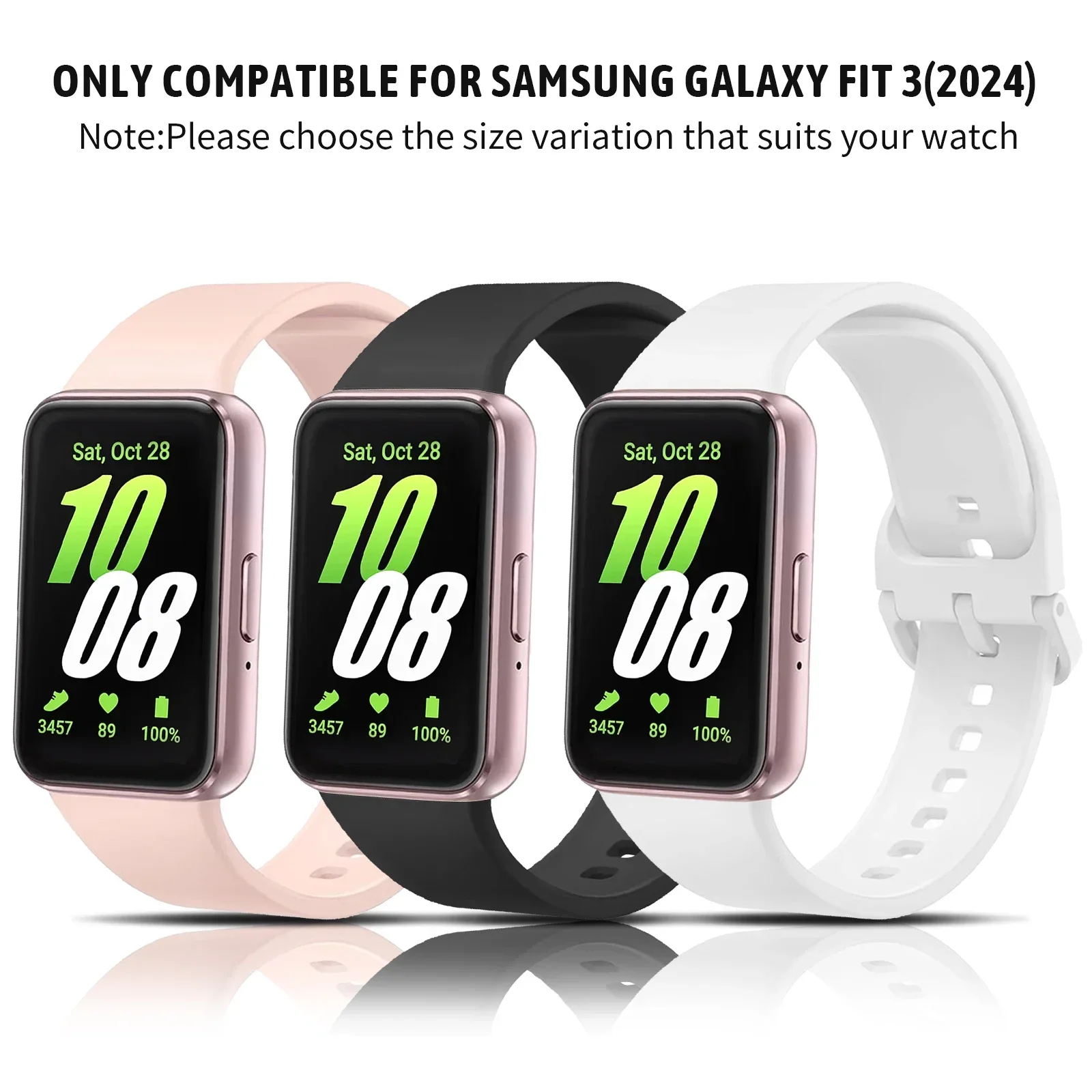 Screen Protector Case for Samsung Galaxy Fit 3 Tempered Glass Full Coverage Bumper Protective Cover for Samsung Galaxy Fit3 Case