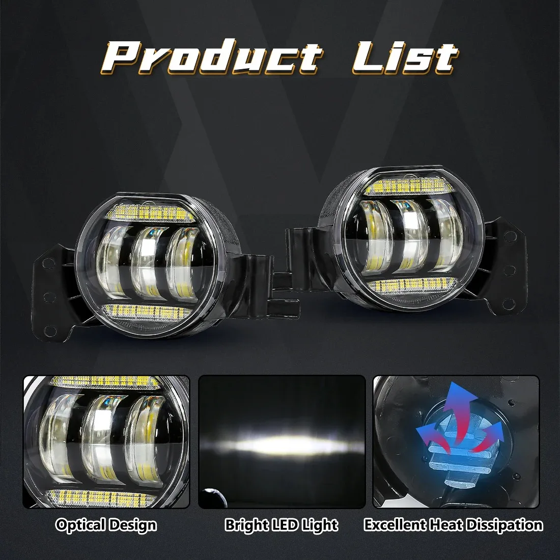Car Fog Lamp For BMW E46 E60 E61 2003 2004 2005 2006 2007 2008 LED Angel Eyes Lens Halogen Front Bumper Headlight Accessories view 3