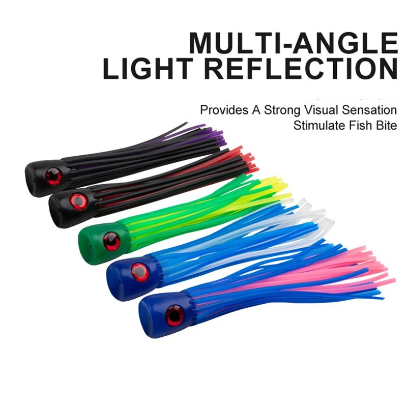 

Bionic Octopus Fake Bait 15CM/21G Luminous Colour UV Surface Sea Fishing Boat Fishing Tuna Mackerel Trolling Bait