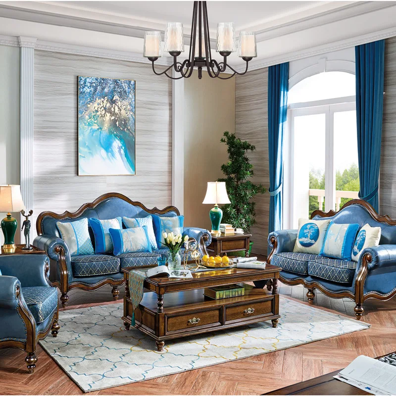 Amerikanisches Sofa aus Rindsleder der ersten Schicht