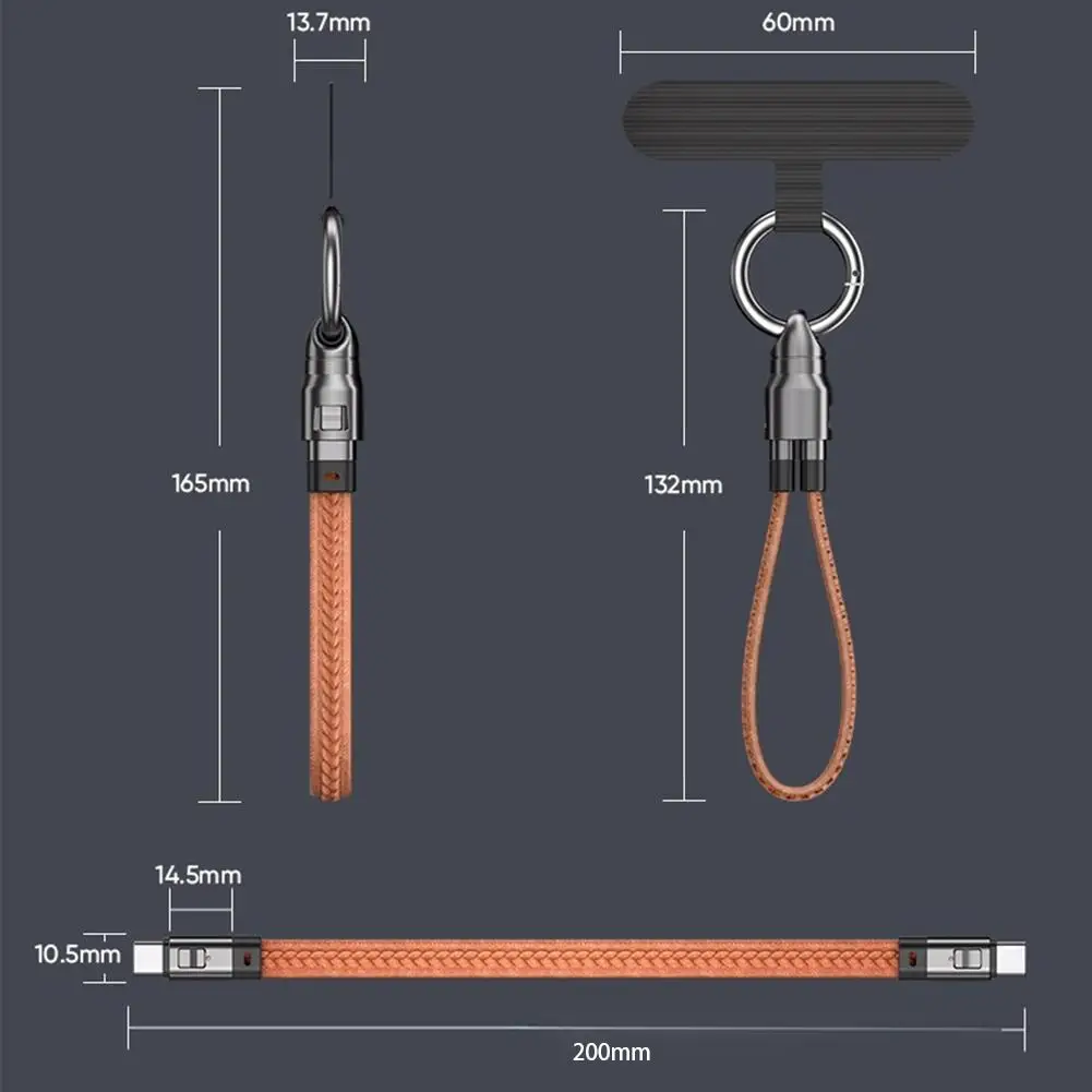 PD240W المفاتيح قصيرة USB4.0 كابل بيانات مجموعة المفاتيح المحمولة 40Gbps USB C إلى نوع C كابل شحن لأجهزة الكمبيوتر المحمول Xiaomi Iphone