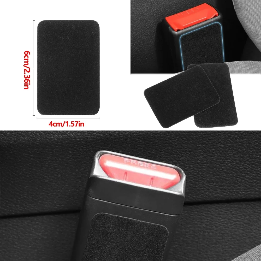 

Car Seatbelt Buckle Anti-Collision Sticker Pads Safety Belt Anti-Noise for VW Skoda Octavia A7 2015-2017
