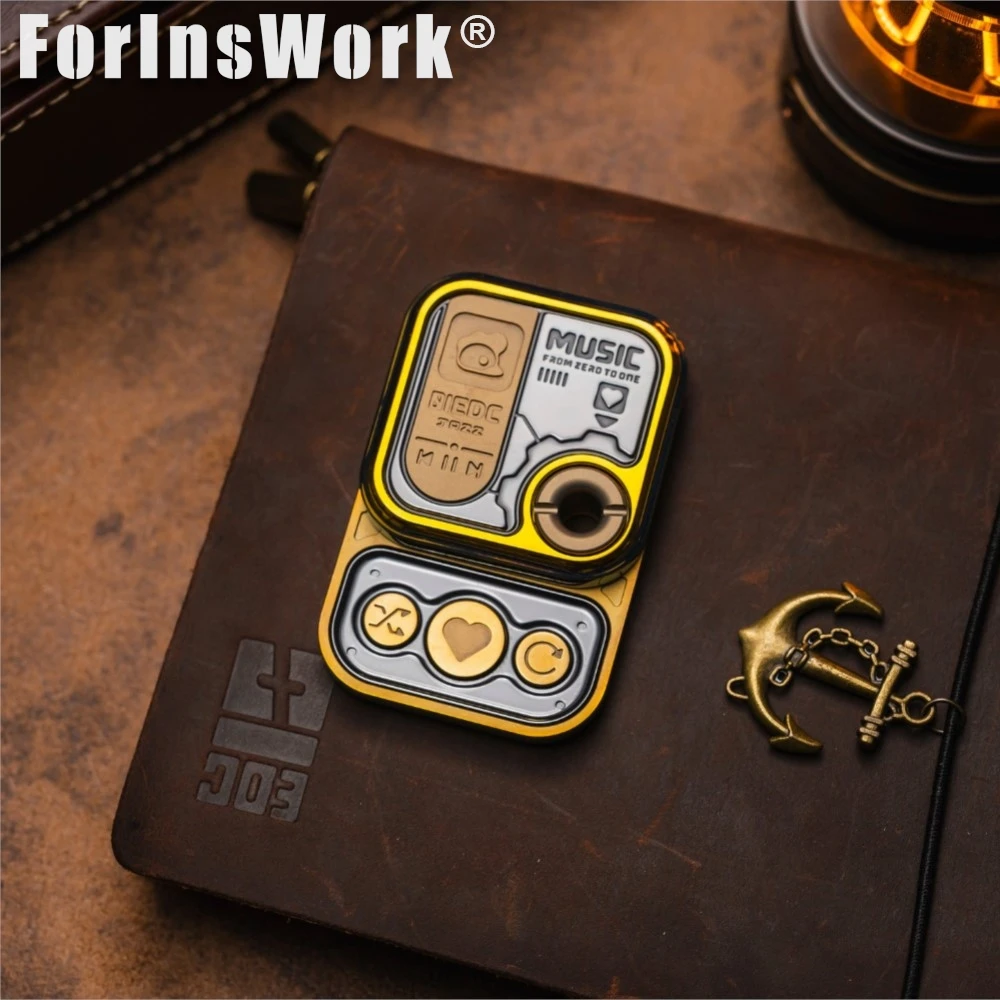 01EDC Slider CDMackey Zirconium Retro EDC Fidget Slider PEEK Track Modular Interchangeable Parts Stress Relief Toy
