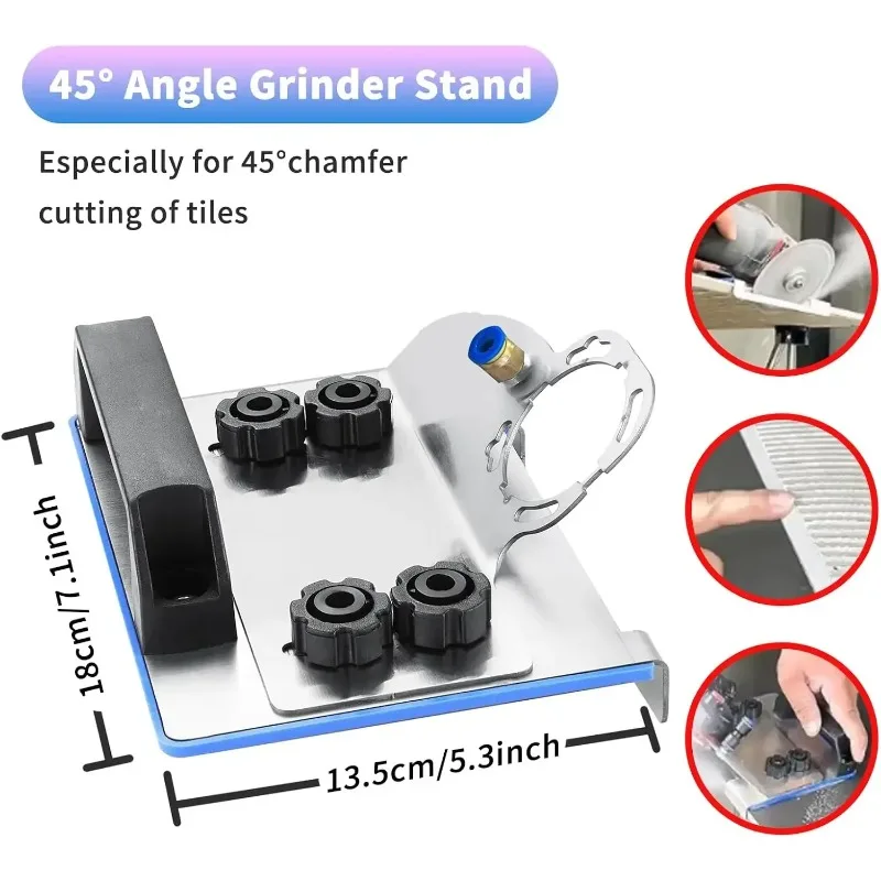 

Стойка для угловой шлифовальной машины для резки плитки под углом 45 градусов ° Инструмент для снятия фаски с плитки, для резки керамической плитки и камня