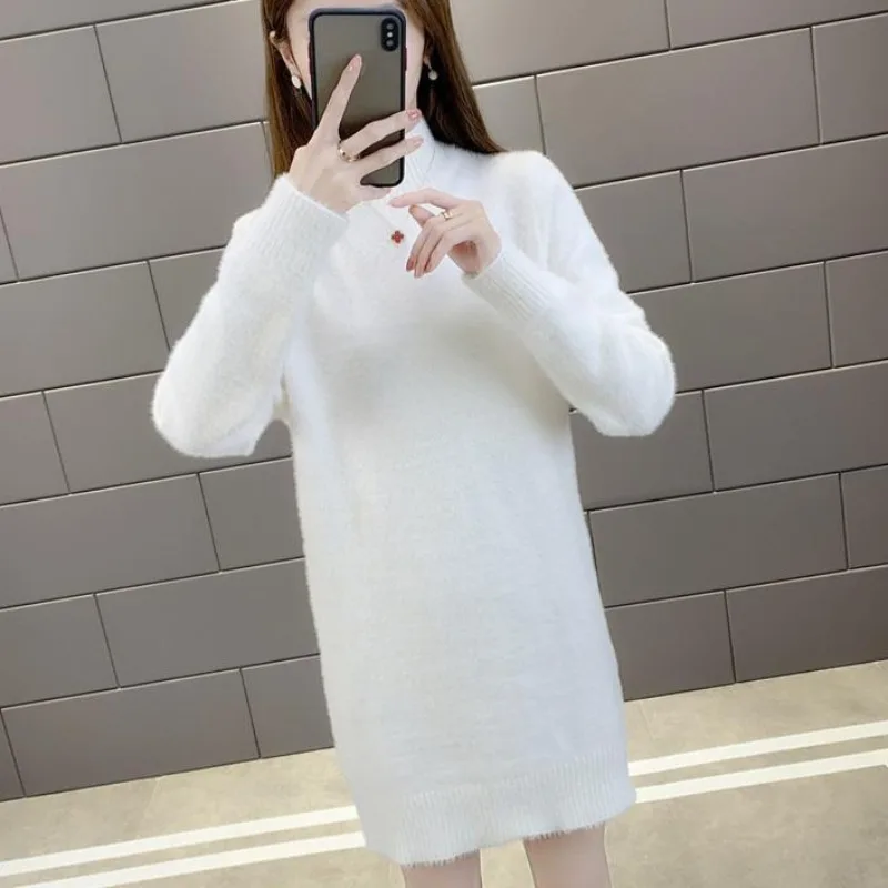 

2023 Autumn and Winter New Women Oversized Clothing Loose Slim Thick Knit Coat