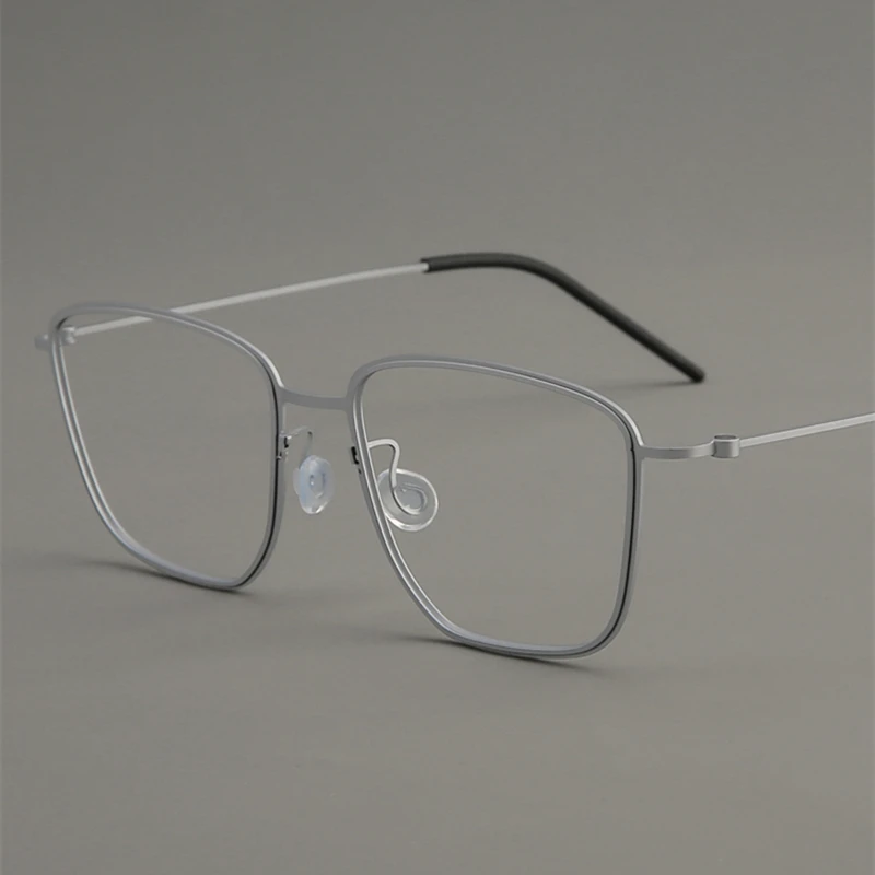 

Top Quality Titanium Vintage Square Men's Eyewear Handmade Screwless Trendy Eyeglasses Women Denmark Brand Design Glasses Frame