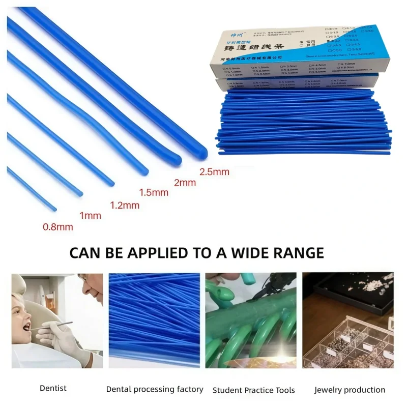 Dental Casting Wax Lines 0.8/1.0/1.5/2.0/2.5 Line Wire Wax for Tooth Casting & Denture Processing Dental Laboratory Material