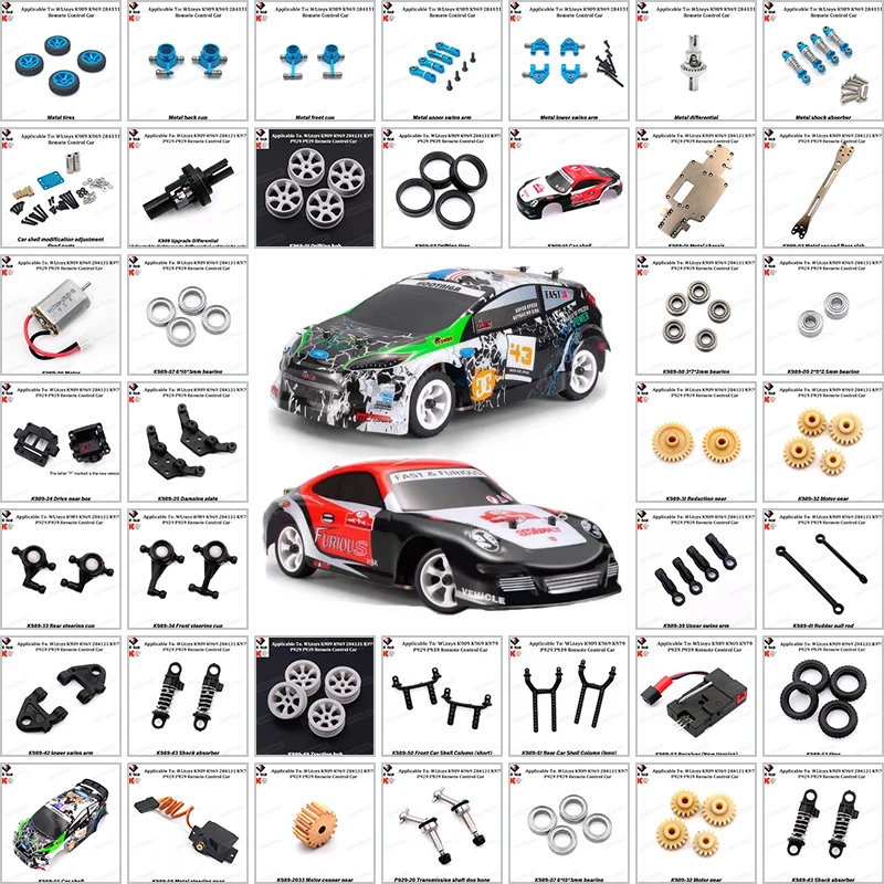 Wltoys RC Auto Ersatzteile Mosquito Car 1:28 Maßstab K989 K969 284131 K979 P929 P939 Originalteile Autokarosserie Lager Getriebe Reifen