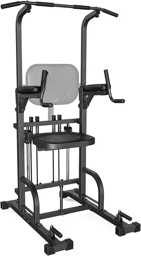 Power Tower Pull Up Dip Station Assistive Trainer Multi-Function Home Gym Strength Training Fitness Equipment 440LBS