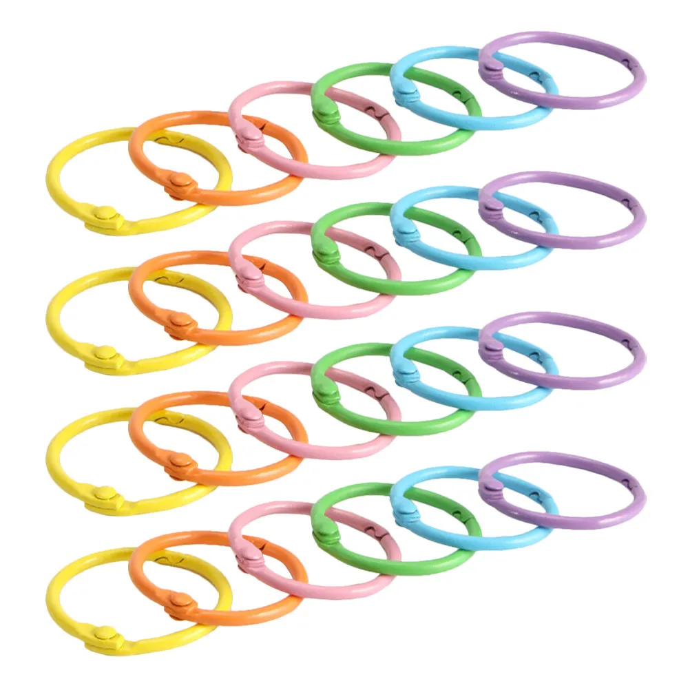 

40Pcs Metal Binder Rings Small Loose Leaf Keychain Clips for DIY Projects School Card Organizer Craft Rings