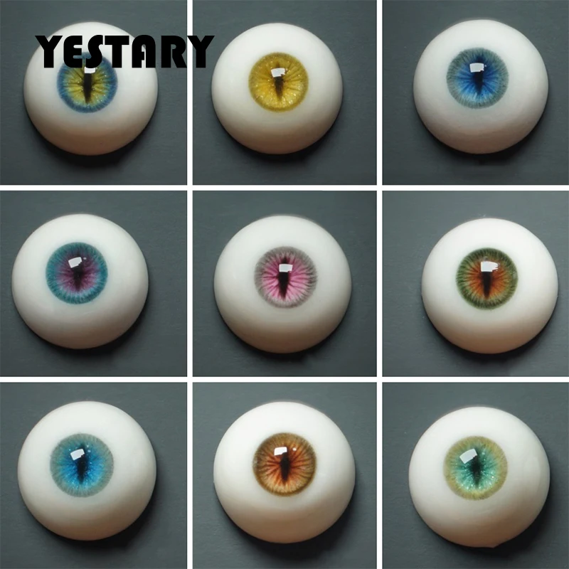 

YESTARY BJD Doll Accessories Eyes For Toys 1/3 1/4 1/6 1/8 Color Eyeball 10MM 12MM 14MM 16MM Plaster Eyes For BJD Doll Eyeballs