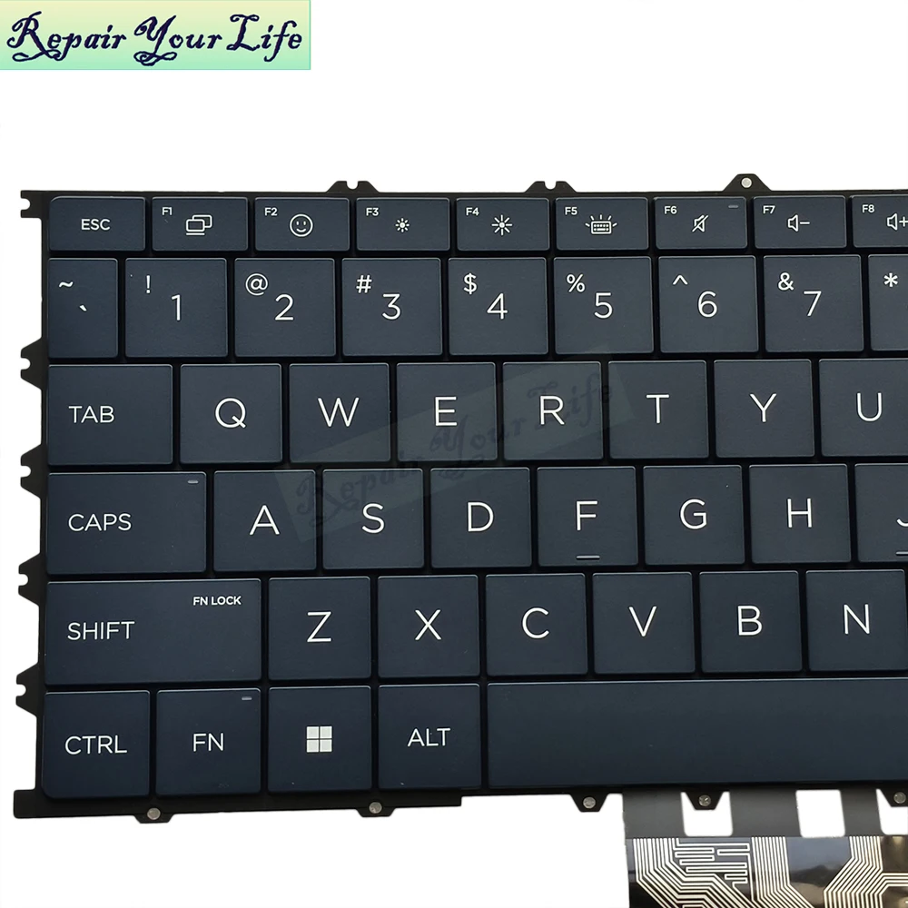 US Backlit Keyboard For HP OmniBook X Flip 14-FK 14Z-FK 14-FM 14Z-FM 16-AS 16-AR 16-BE 2-in-1 English AI Key Laptop Backlight