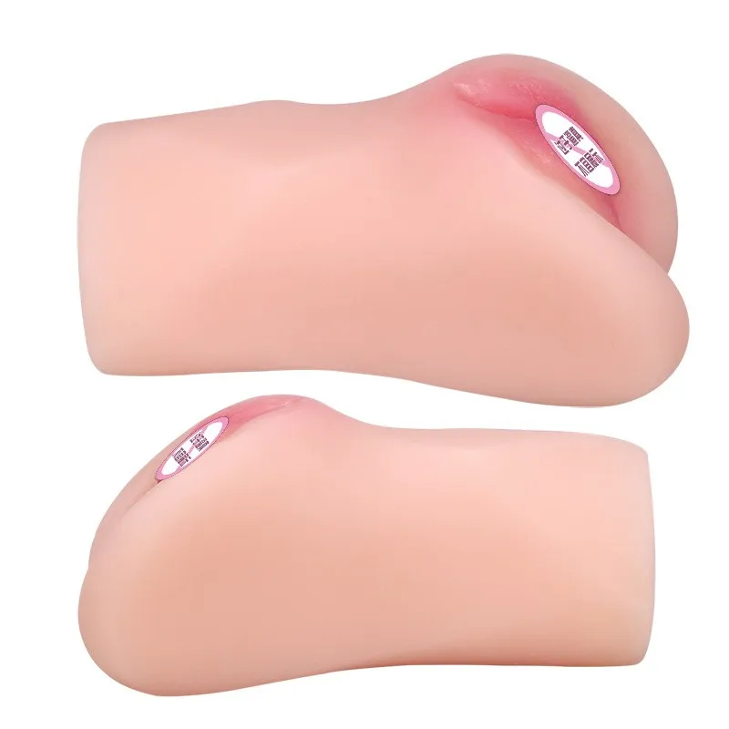 Soft Rubber Masturbator for Men, Aircraft Cup, Dual Channel, Simulação Vaginal Trainer