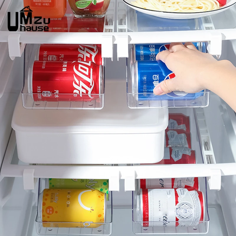 Auto Rolling Dispenser para Bebidas, Slide Beverage Box, Beer Can, Refrigerante Water Storage Case, Hanging Shelf, Organizadores, Frigorífico Titular