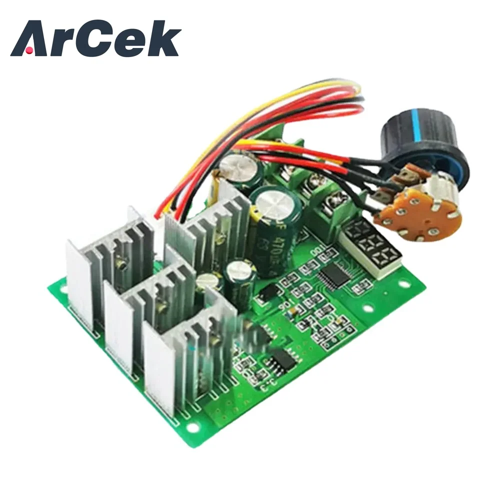 DC 6-60V 30A PWM DC Motor Speed Controller Control Governer 12V 24V 36V DC 6V-60V Adjustable LED Digital Motor Speed Regulator