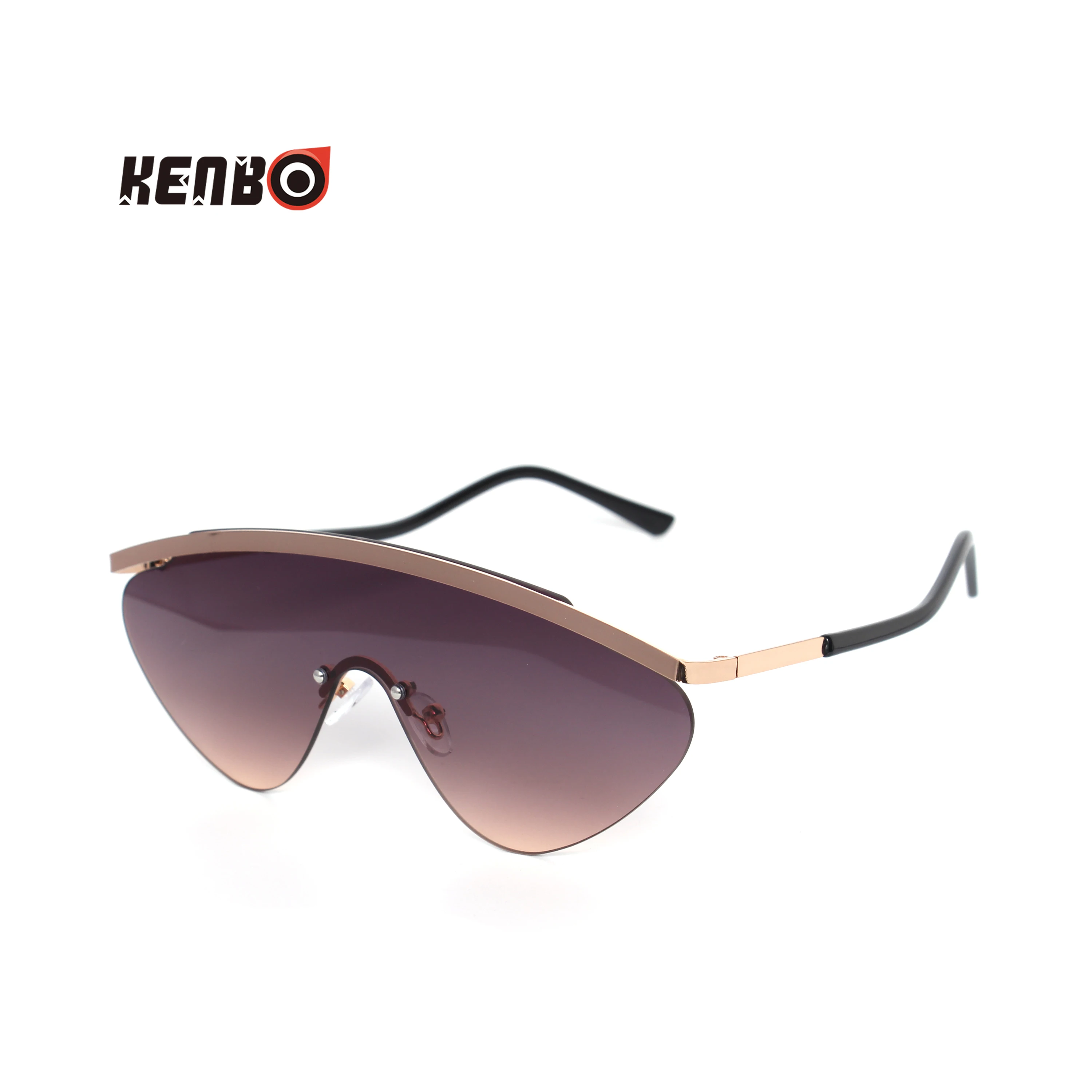 Kenbo Fashion One-piece shiled Sunglasses Glasses for Men and Women Brand Design Personalized Sunglasses