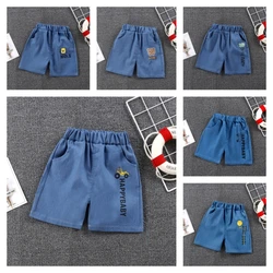 Baby Boy Shorts Jeans Thin Summer Boys Printing Denim Cotton Casual Kids Short Pants For Children Trousers 1-6 Years Clothing 39