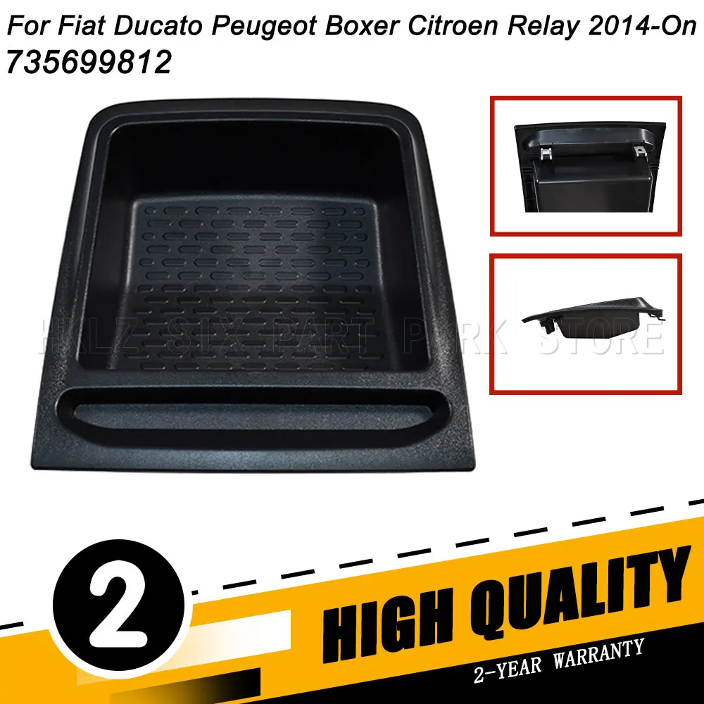 Black Center Dashboard Storage Box OEM 735699812 For Fiat Ducato Peugeot Boxer Citroen Relay 2014-On Car Replacement Parts
